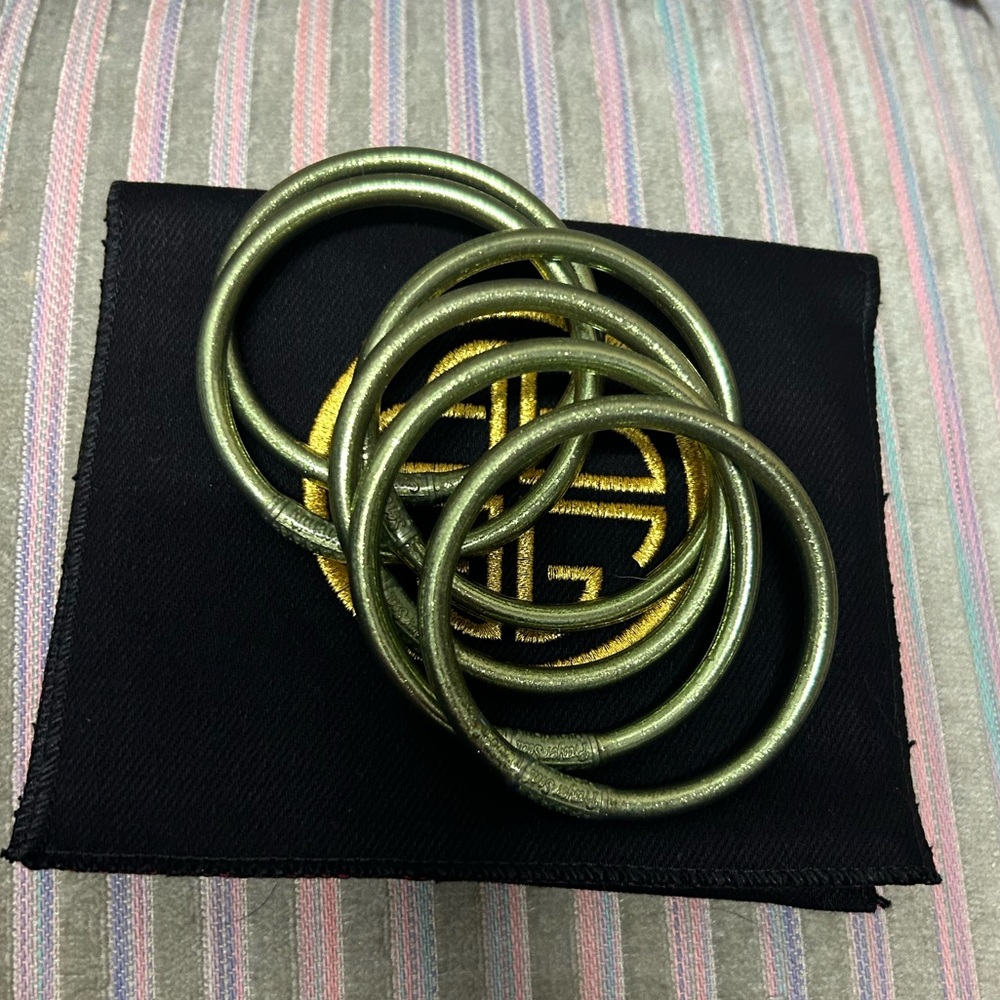 EUC BudhaGirl bangles set of 6, limon, size medium